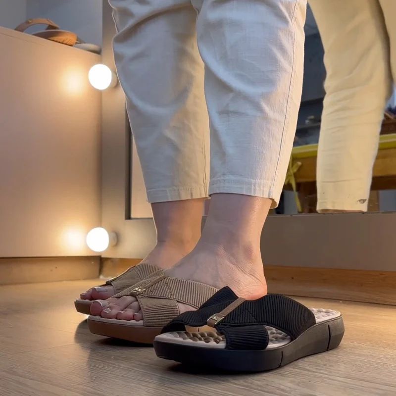 Sandalia Ortopédica Elástica Cruzada